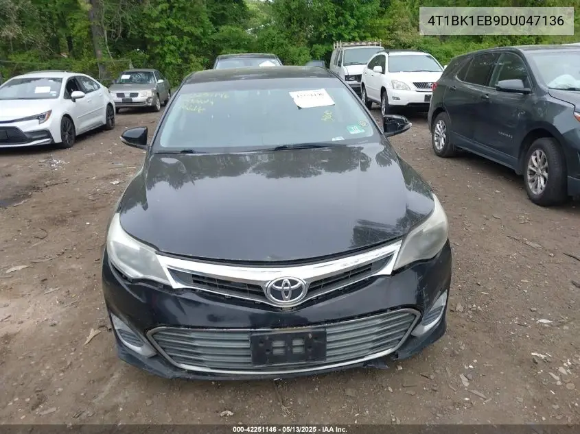 2013 Toyota Avalon Xle VIN: 4T1BK1EB9DU047136 Lot: 42251146