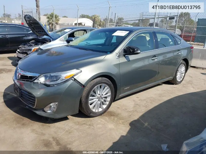 2013 Toyota Avalon Xle Touring VIN: 4T1BD1EB8DU013795 Lot: 42598148