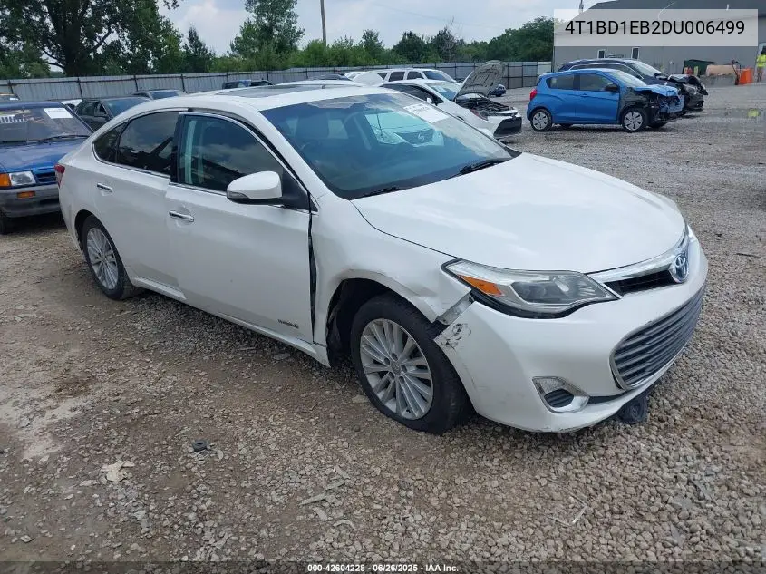 2013 Toyota Avalon Hybrid Xle Premium VIN: 4T1BD1EB2DU006499 Lot: 42604228
