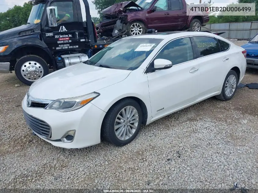 2013 Toyota Avalon Hybrid Xle Premium VIN: 4T1BD1EB2DU006499 Lot: 42604228