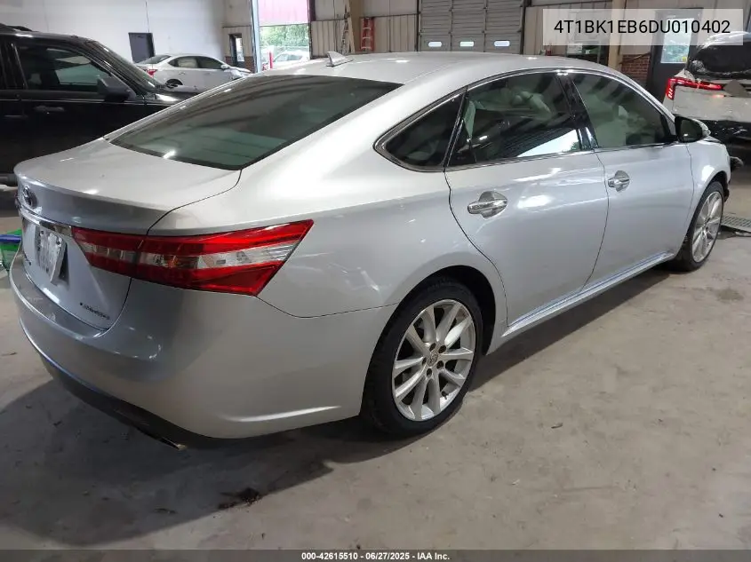 2013 Toyota Avalon Limited VIN: 4T1BK1EB6DU010402 Lot: 42615510