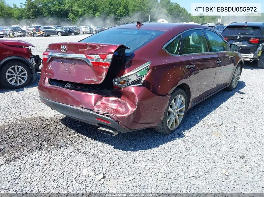 2013 Toyota Avalon Limited VIN: 4T1BK1EB8DU055972 Lot: 42622658
