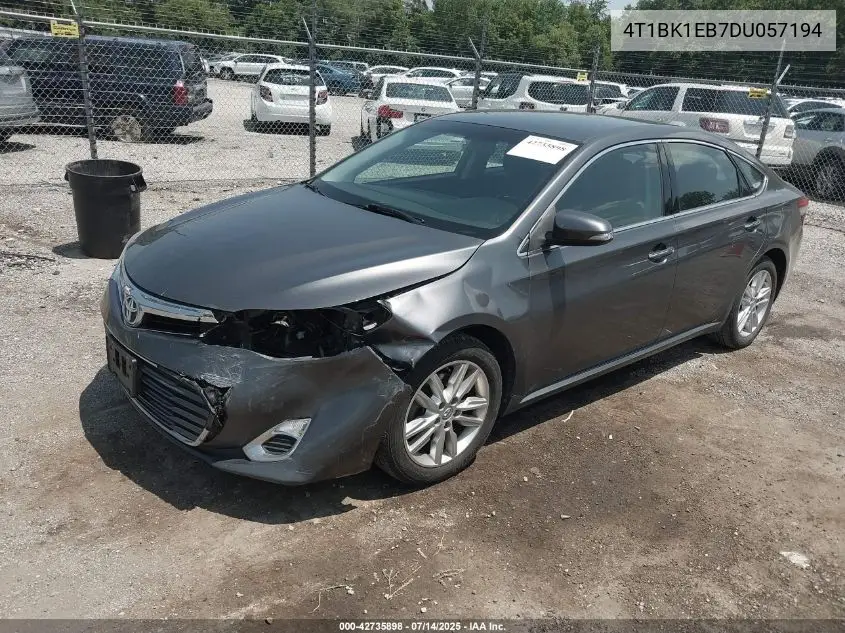 2013 Toyota Avalon Xle VIN: 4T1BK1EB7DU057194 Lot: 42735898
