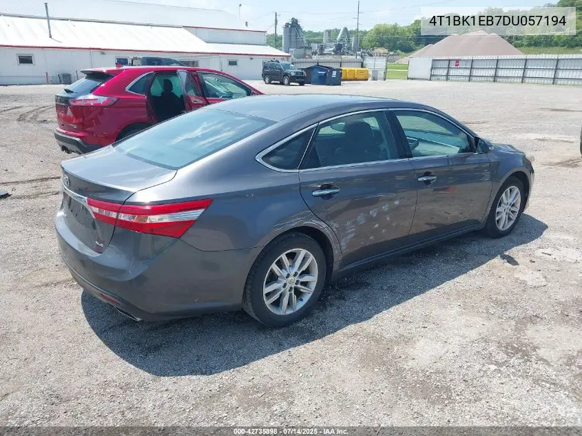 2013 Toyota Avalon Xle VIN: 4T1BK1EB7DU057194 Lot: 42735898