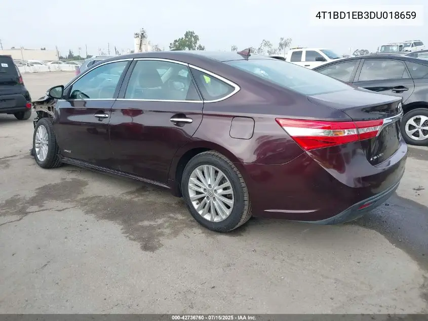 2013 Toyota Avalon Hybrid Limited VIN: 4T1BD1EB3DU018659 Lot: 42736760
