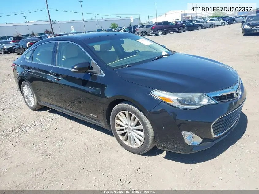 2013 Toyota Avalon Hybrid Limited VIN: 4T1BD1EB7DU002397 Lot: 42737329