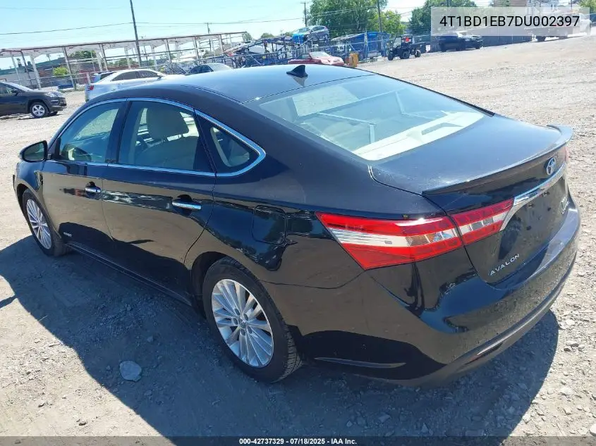 2013 Toyota Avalon Hybrid Limited VIN: 4T1BD1EB7DU002397 Lot: 42737329