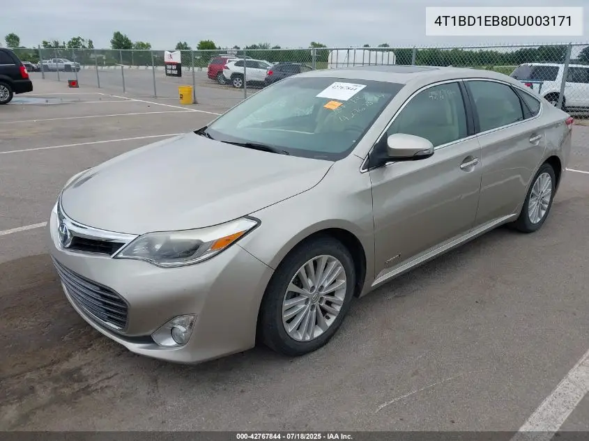 2013 Toyota Avalon Hybrid Limited VIN: 4T1BD1EB8DU003171 Lot: 42767844