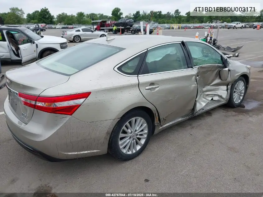 2013 Toyota Avalon Hybrid Limited VIN: 4T1BD1EB8DU003171 Lot: 42767844