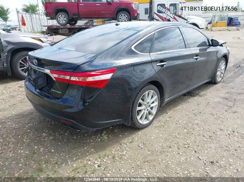 2014 Toyota Avalon Premium/Touring/Limited VIN: 4T1BK1EB0EU117656 Lot: 12342440