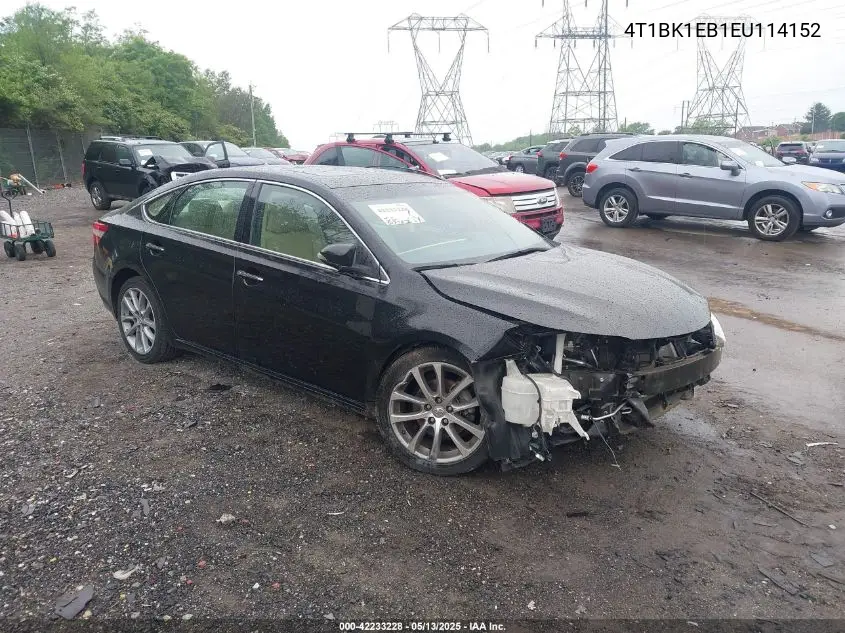 2014 Toyota Avalon Xle Touring VIN: 4T1BK1EB1EU114152 Lot: 42233228