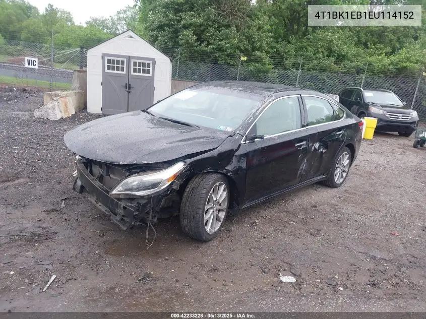2014 Toyota Avalon Xle Touring VIN: 4T1BK1EB1EU114152 Lot: 42233228