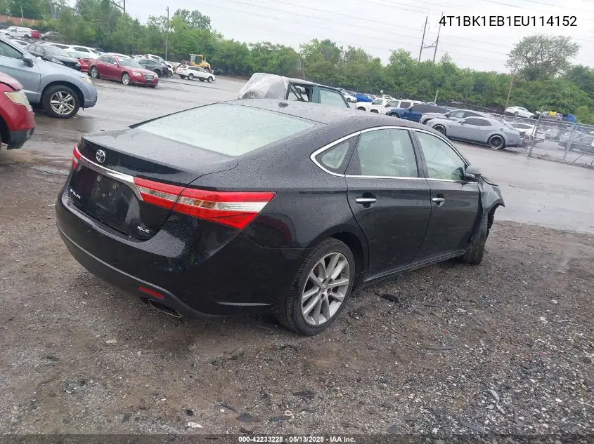 2014 Toyota Avalon Xle Touring VIN: 4T1BK1EB1EU114152 Lot: 42233228