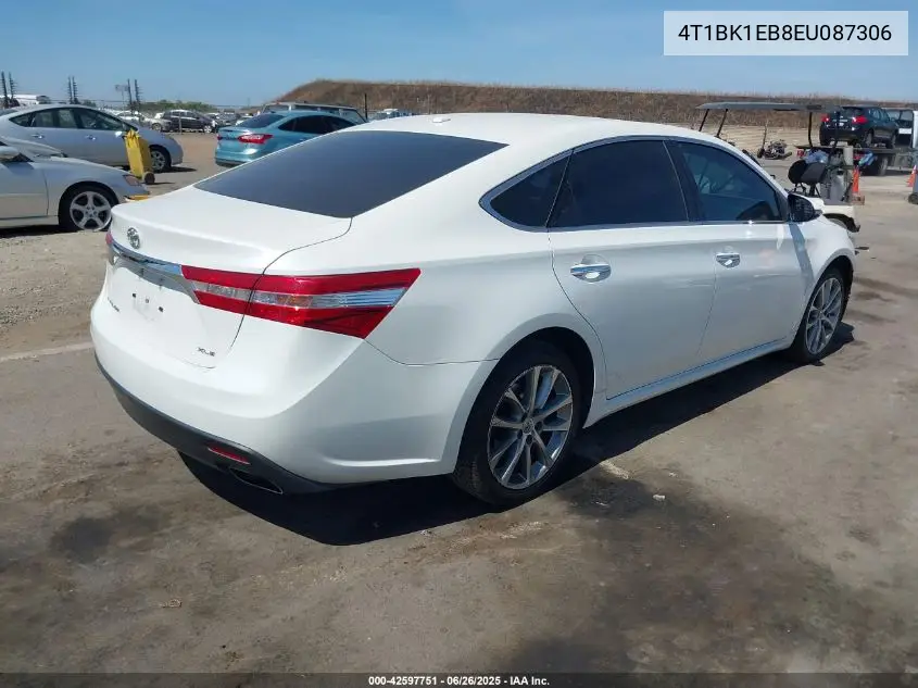 2014 Toyota Avalon Xle Touring VIN: 4T1BK1EB8EU087306 Lot: 42597751