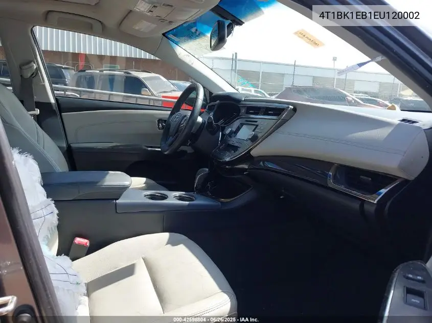 2014 Toyota Avalon Xle Premium VIN: 4T1BK1EB1EU120002 Lot: 42598804