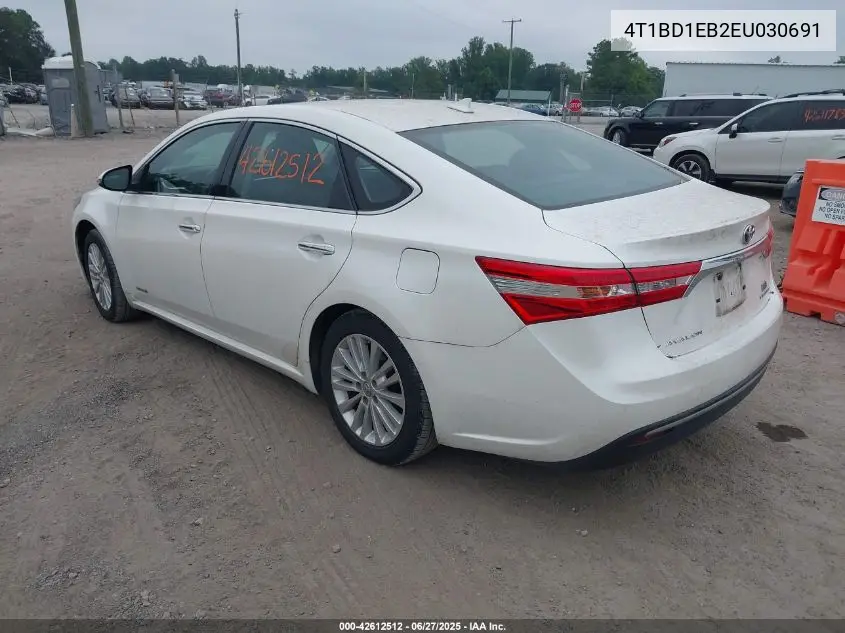 2014 Toyota Avalon Hybrid Limited VIN: 4T1BD1EB2EU030691 Lot: 42612512