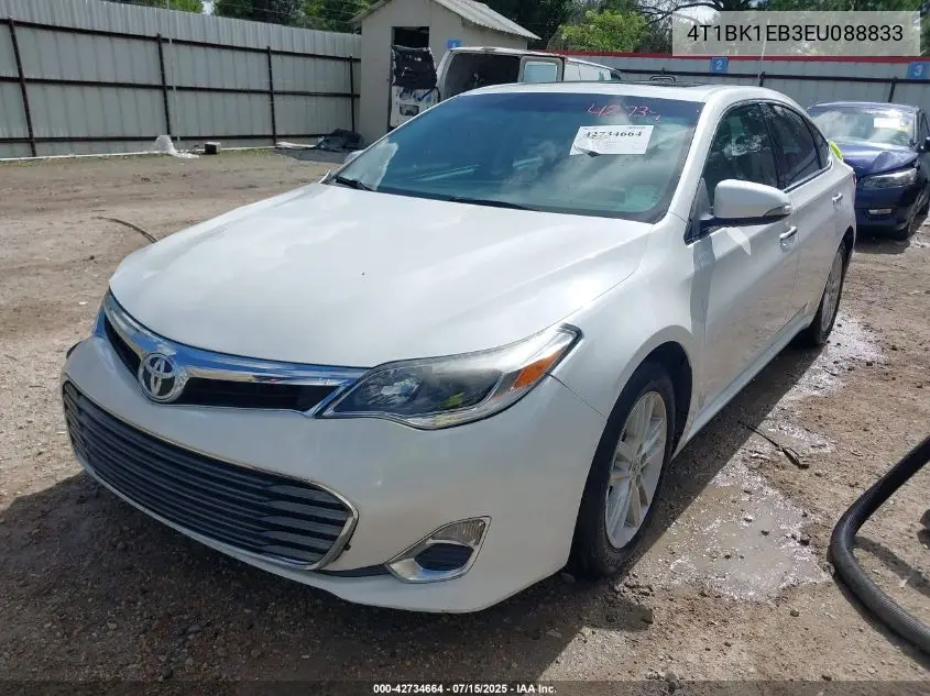 2014 Toyota Avalon Premium/Touring/Limited VIN: 4T1BK1EB3EU088833 Lot: 42734664
