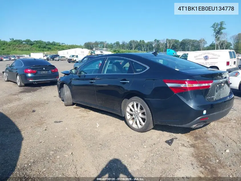 4t1bk1eb0eu134778 4T1BK1EB0EU134778 2014 Toyota Avalon Limited