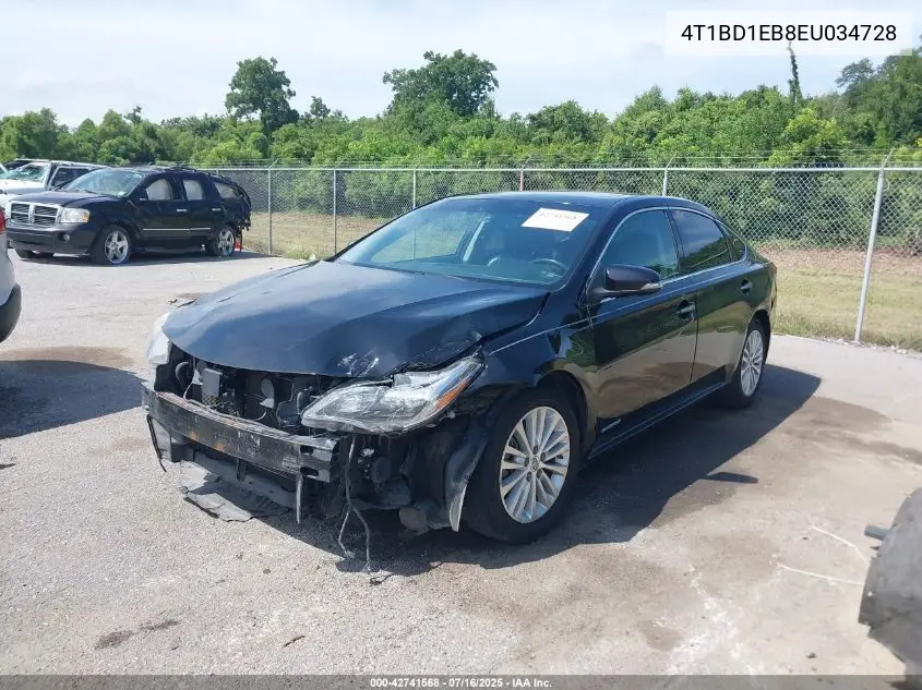 2014 Toyota Avalon Hybrid Limited VIN: 4T1BD1EB8EU034728 Lot: 42741568