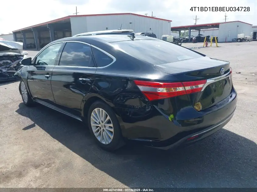 2014 Toyota Avalon Hybrid Limited VIN: 4T1BD1EB8EU034728 Lot: 42741568