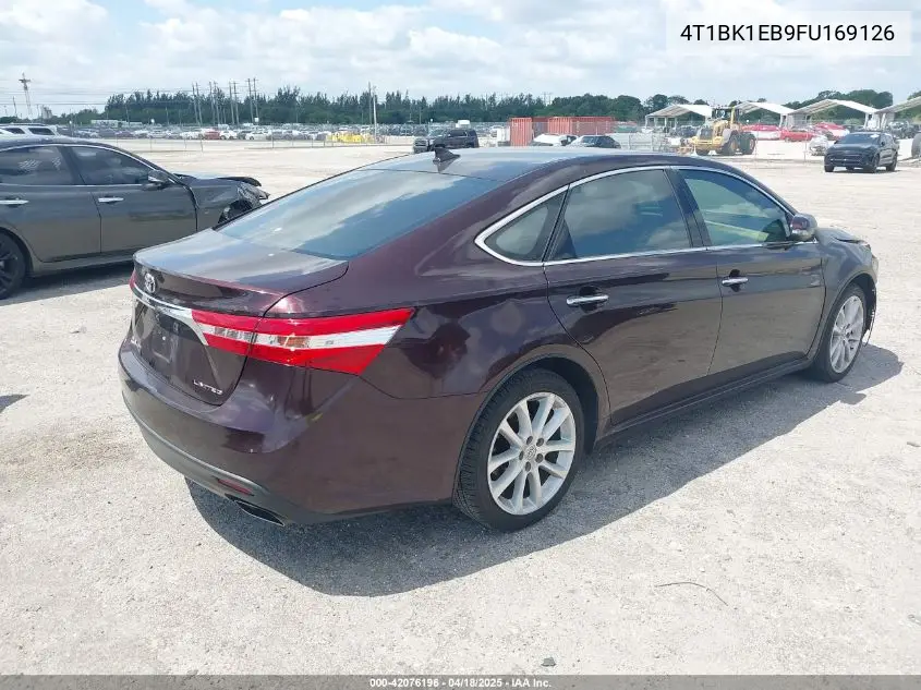 2015 Toyota Avalon Limited VIN: 4T1BK1EB9FU169126 Lot: 42076196