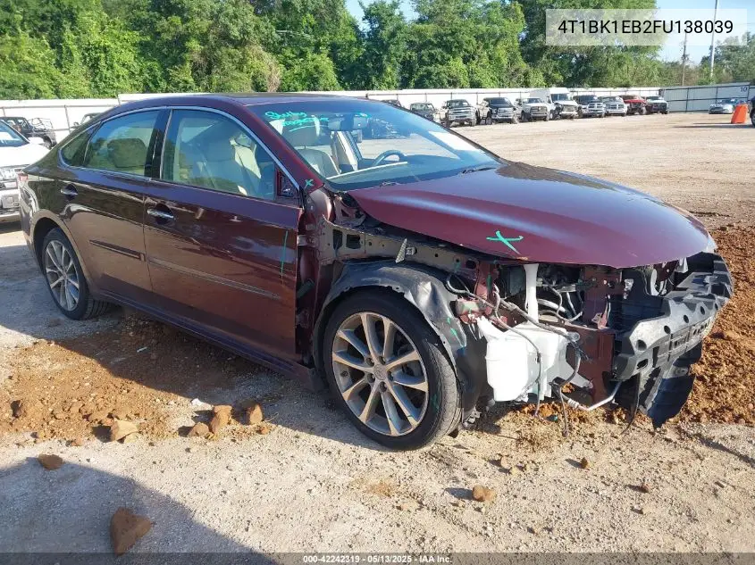 2015 Toyota Avalon VIN: 4T1BK1EB2FU138039 Lot: 42242319