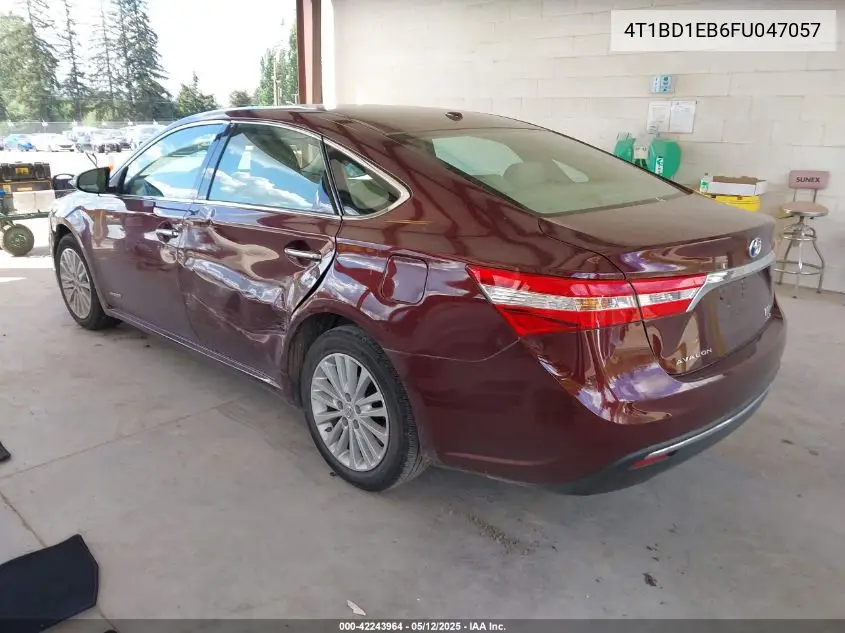 2015 Toyota Avalon Hybrid Xle Touring VIN: 4T1BD1EB6FU047057 Lot: 42243964