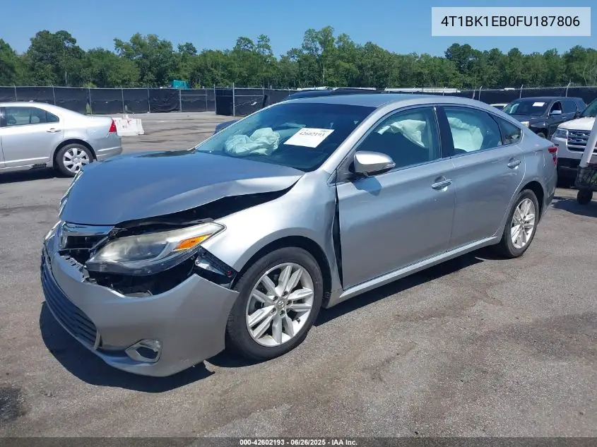 2015 Toyota Avalon Xle VIN: 4T1BK1EB0FU187806 Lot: 42602193