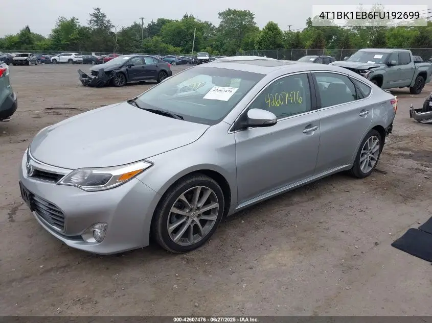 2015 Toyota Avalon Xle Touring VIN: 4T1BK1EB6FU192699 Lot: 42607476