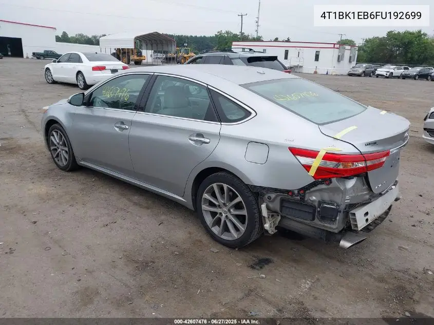 2015 Toyota Avalon Xle Touring VIN: 4T1BK1EB6FU192699 Lot: 42607476