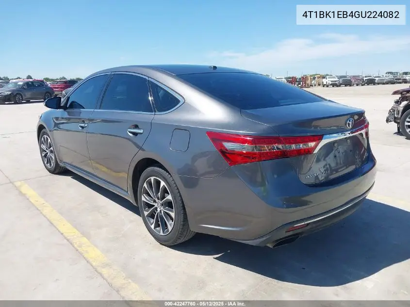 2016 Toyota Avalon Xle VIN: 4T1BK1EB4GU224082 Lot: 42247760