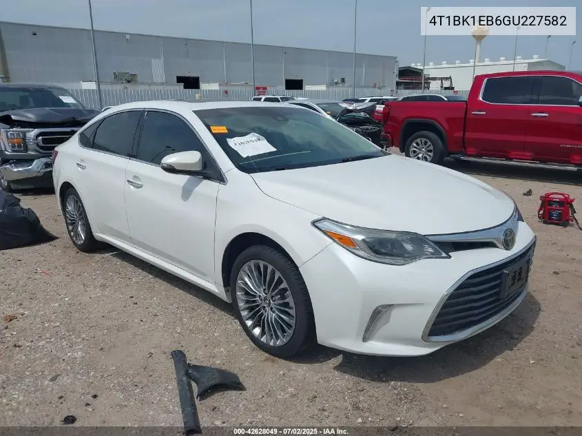 4T1BK1EB6GU227582 2016 Toyota Avalon Limited