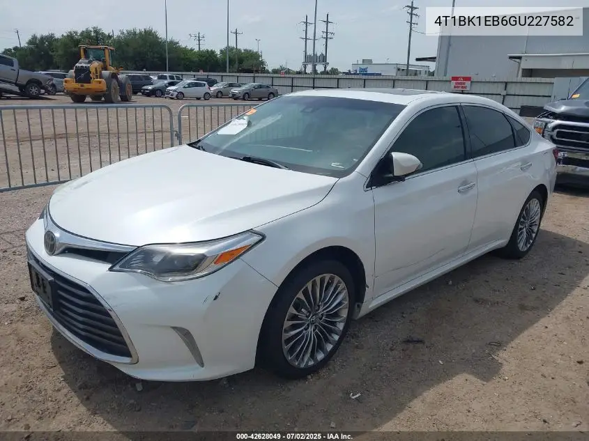 4T1BK1EB6GU227582 2016 Toyota Avalon Limited