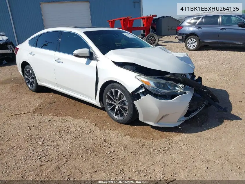 2017 Toyota Avalon Xle Premium VIN: 4T1BK1EBXHU264135 Lot: 42752097