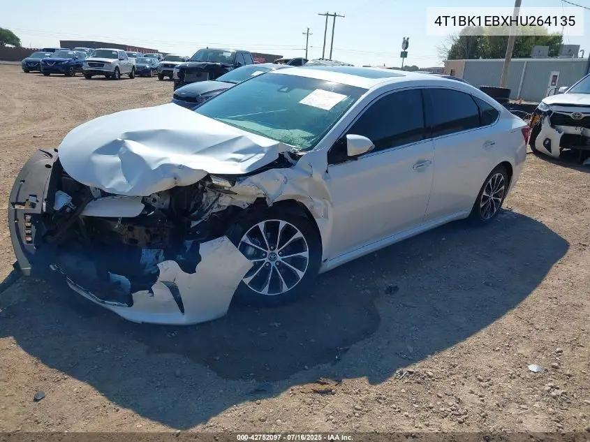 2017 Toyota Avalon Xle Premium VIN: 4T1BK1EBXHU264135 Lot: 42752097