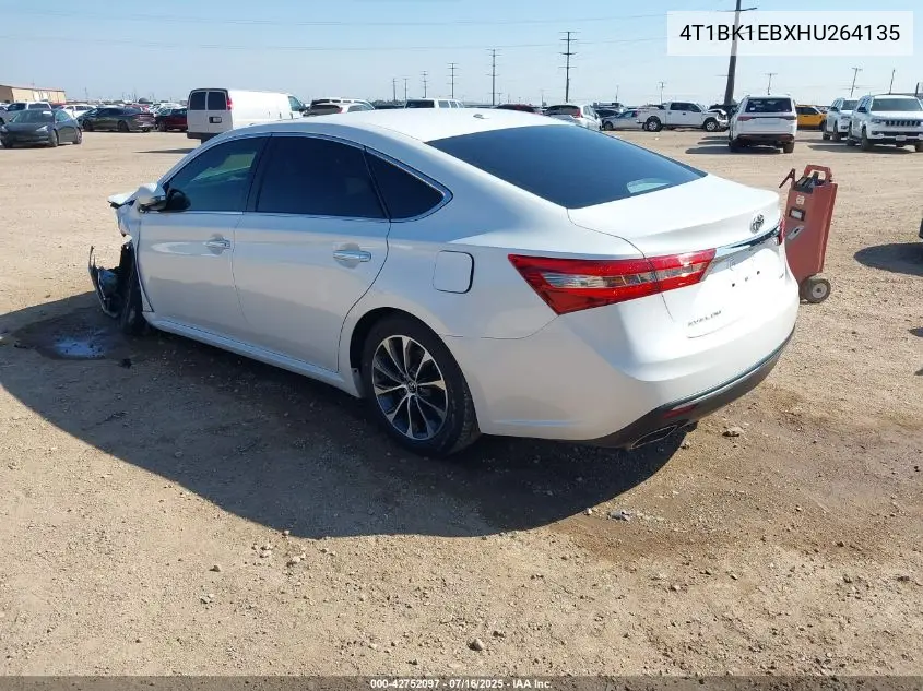 2017 Toyota Avalon Xle Premium VIN: 4T1BK1EBXHU264135 Lot: 42752097