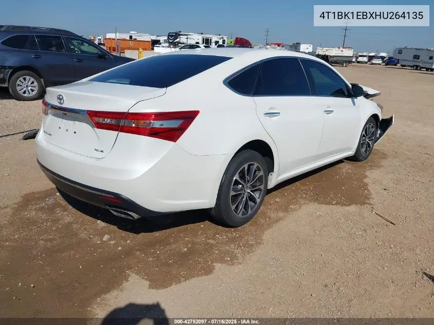 2017 Toyota Avalon Xle Premium VIN: 4T1BK1EBXHU264135 Lot: 42752097