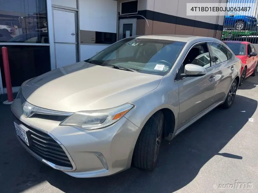 2018 Toyota Avalon Hybrid Xle Premium VIN: 4T1BD1EB0JU063487 Lot: 42273336