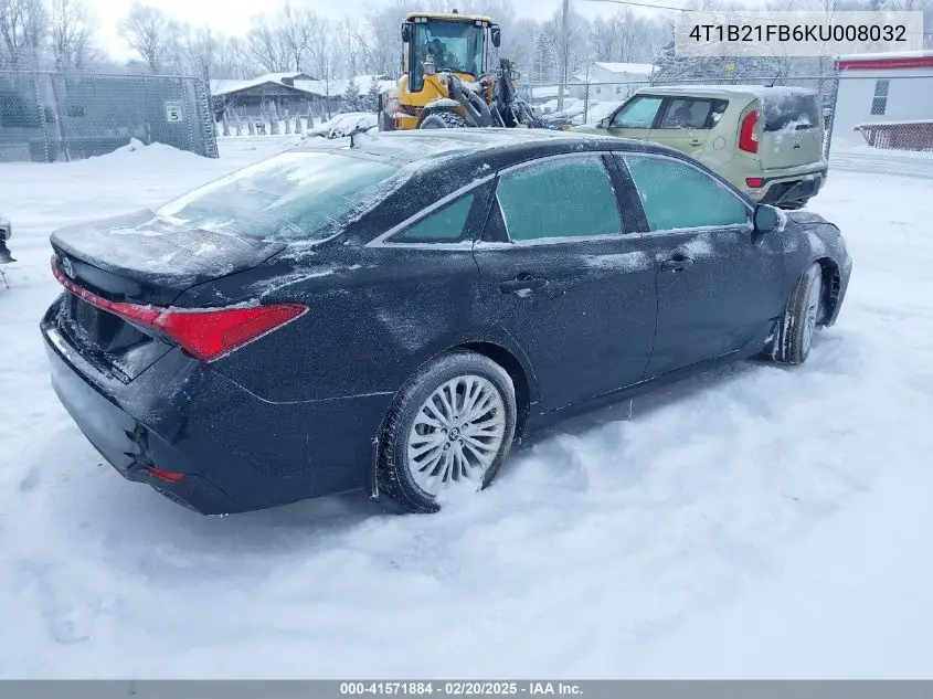 2019 Toyota Avalon Hybrid Limited VIN: 4T1B21FB6KU008032 Lot: 41571884
