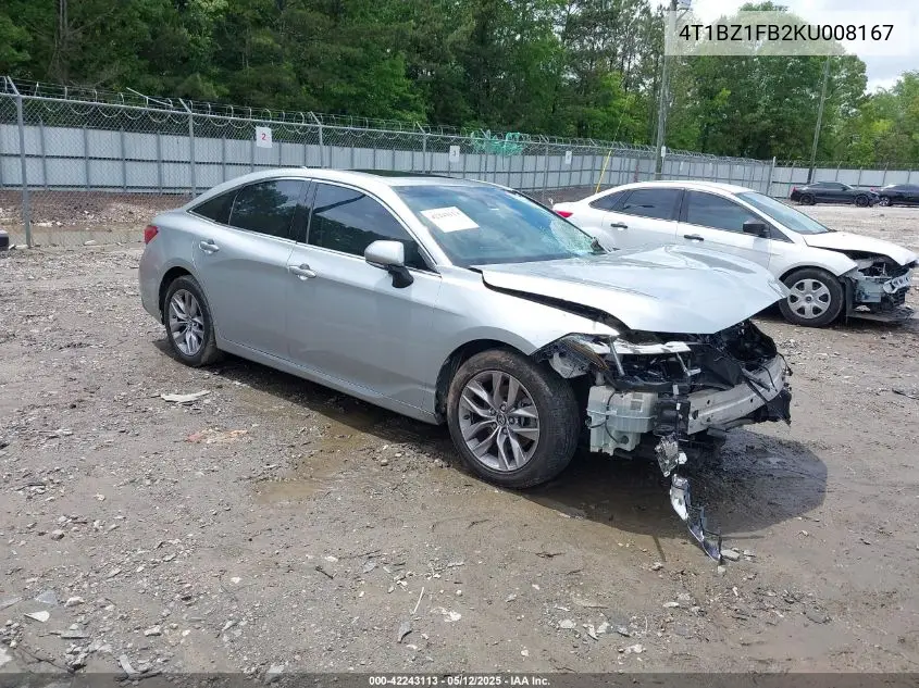 2019 Toyota Avalon Xle VIN: 4T1BZ1FB2KU008167 Lot: 42243113