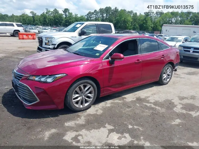 2019 Toyota Avalon Xle VIN: 4T1BZ1FB9KU013575 Lot: 42463496