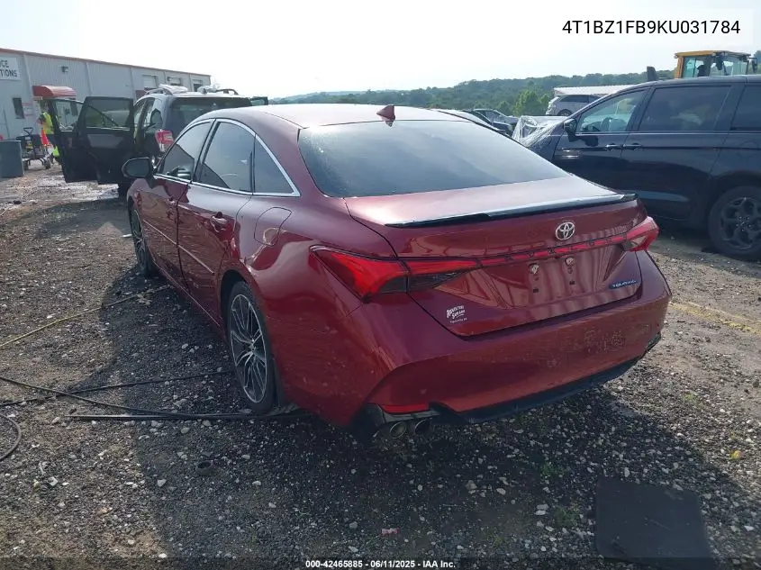 2019 Toyota Avalon Touring VIN: 4T1BZ1FB9KU031784 Lot: 42465885