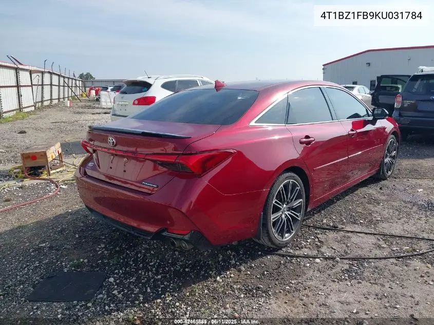 2019 Toyota Avalon Touring VIN: 4T1BZ1FB9KU031784 Lot: 42465885