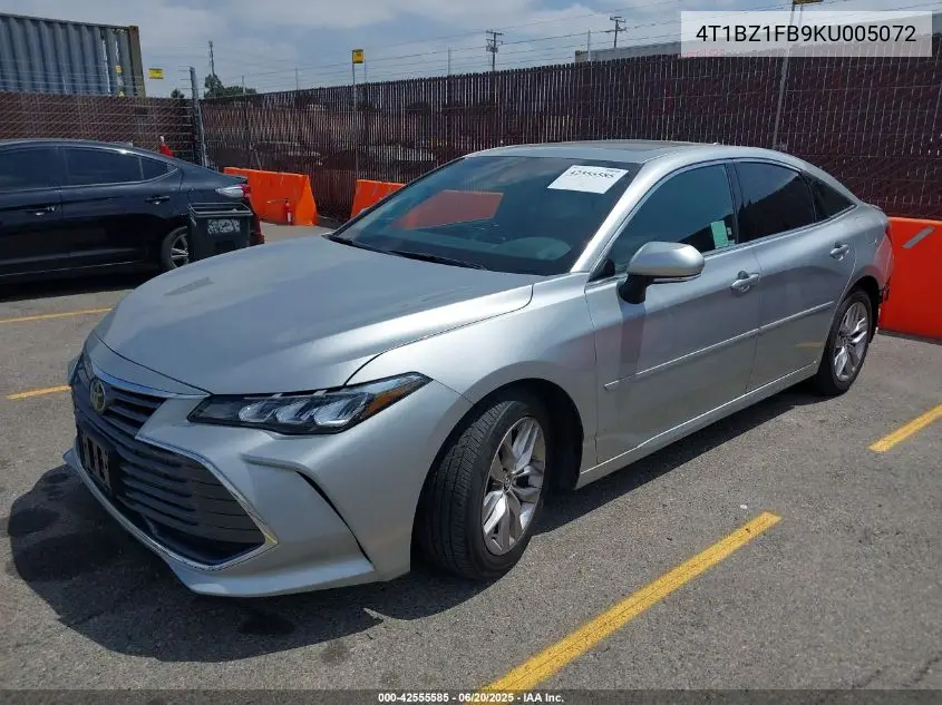 2019 Toyota Avalon Xle VIN: 4T1BZ1FB9KU005072 Lot: 42555585