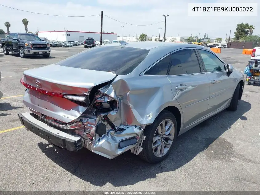 2019 Toyota Avalon Xle VIN: 4T1BZ1FB9KU005072 Lot: 42555585