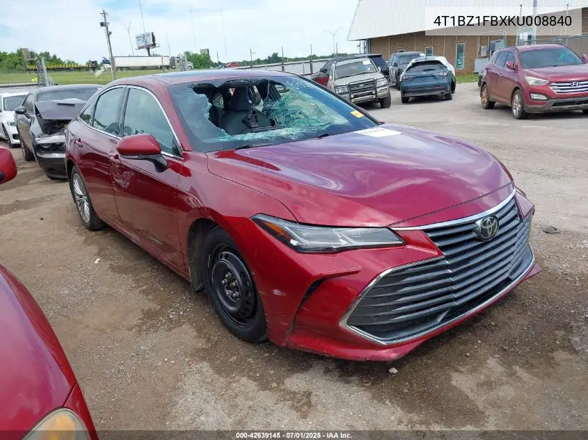 2019 Toyota Avalon Limited VIN: 4T1BZ1FBXKU008840 Lot: 42639145