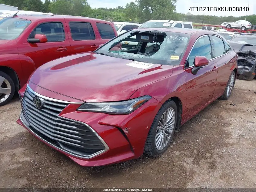 2019 Toyota Avalon Limited VIN: 4T1BZ1FBXKU008840 Lot: 42639145