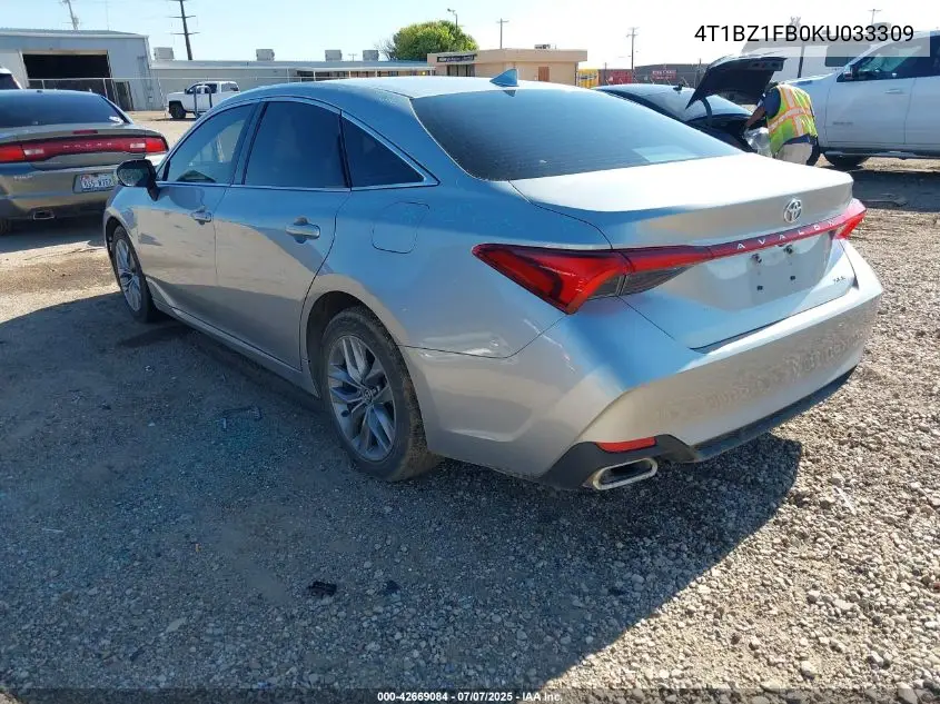 2019 Toyota Avalon Xle VIN: 4T1BZ1FB0KU033309 Lot: 42669084