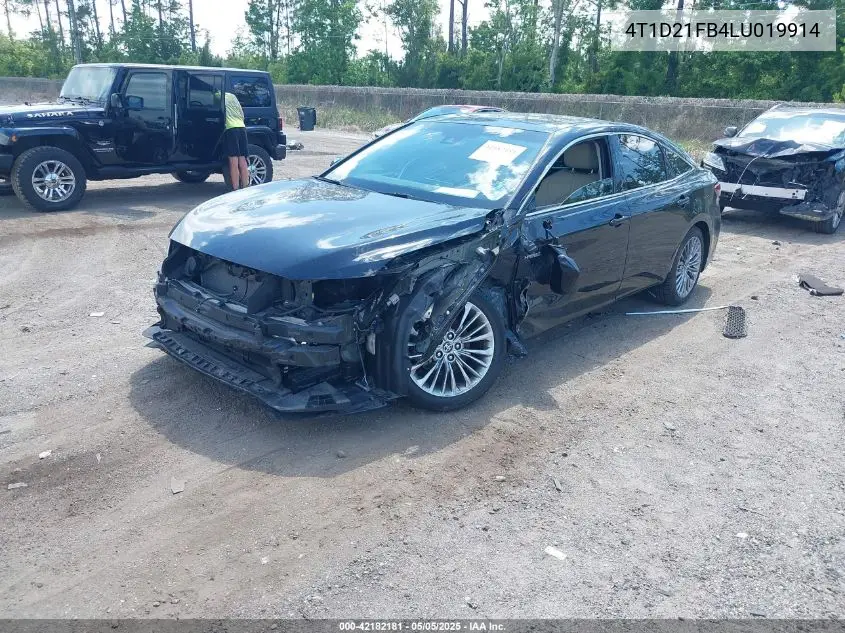 2020 Toyota Avalon Hybrid Limited VIN: 4T1D21FB4LU019914 Lot: 42182181
