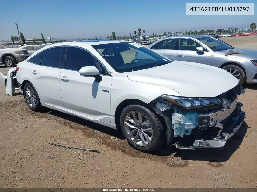 2020 Toyota Avalon Hybrid Xle VIN: 4T1A21FB4LU015297 Lot: 42629189